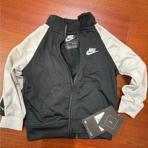 Nike Black and Light Gray Track Jacket